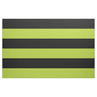 Tecido Amplas faixas pretas e verdes em larga escala