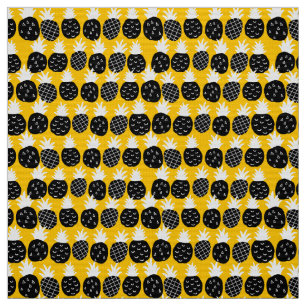 Tecido Ananás preto