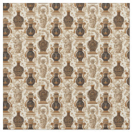 Tecido Ancient Greece Toile de Jouy Classic Vases Pattern