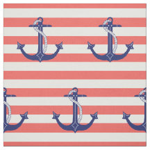 Âncora náutica com listras corais