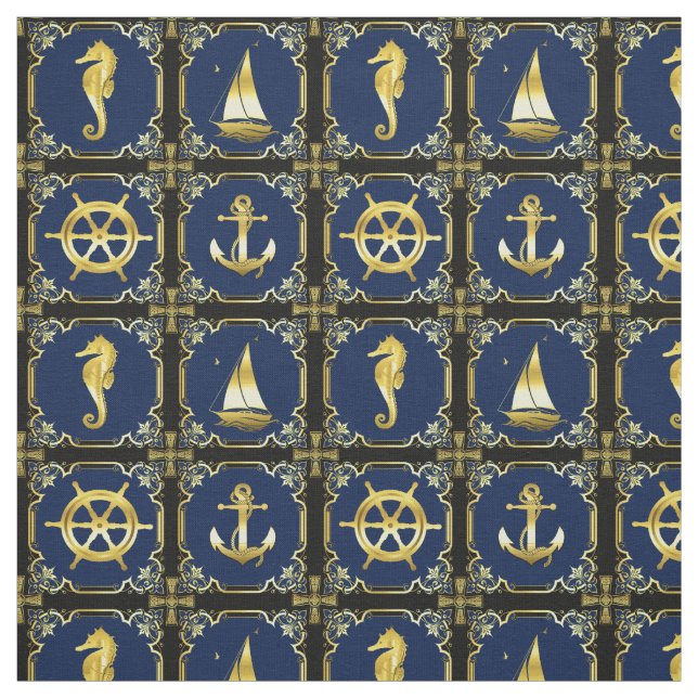 Tecido Ancora/vela/roda/farol/golfinho (Modelo)