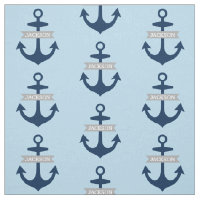 Âncoras de Barco Nome Personalizado Azul Marinho N