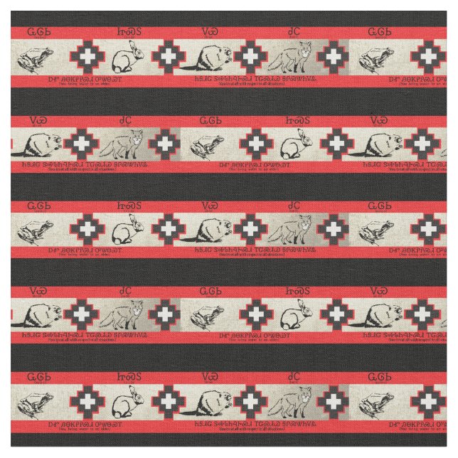 Tecido Animais Cherokee 2 (Detalhe)