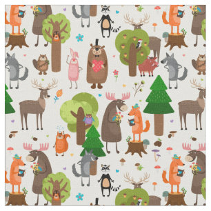 Tecido Animais da Floresta