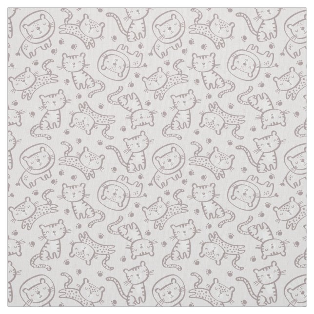 Tecido Animais da Selva Cortados na Areia (Modelo)