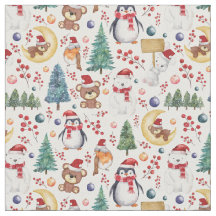 Animais de Natal Cachorros de Aquarela