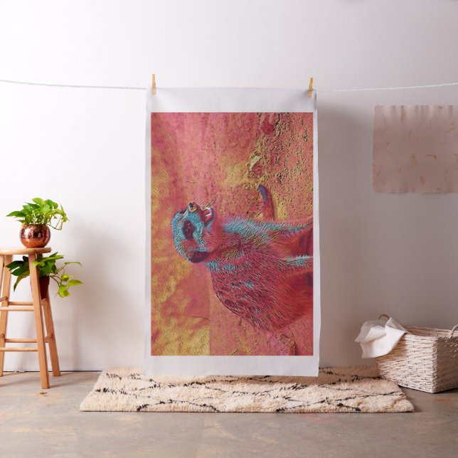 Tecido Animais populares - Meerkat (In Situ)