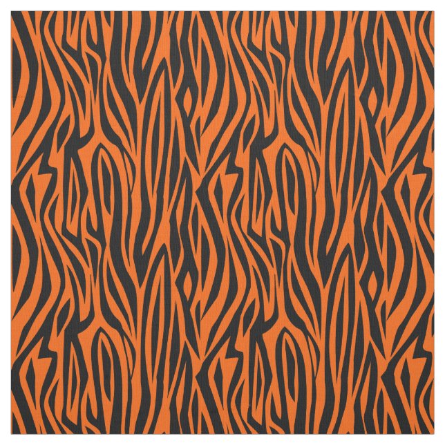 Tecido animal print tiger stripes wild orange (Modelo)