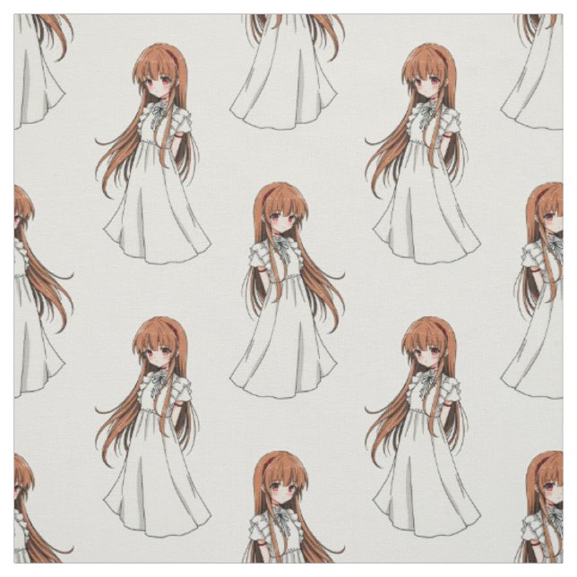 Tecido Anime Weeb Girl Manga Pattern Design (Modelo)
