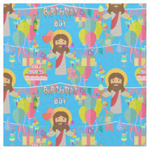 Tecido aniversariante jesus xmas