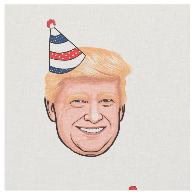 TECIDO ANIVERSÁRIO DE DONALD TRUMP (Detalhe)