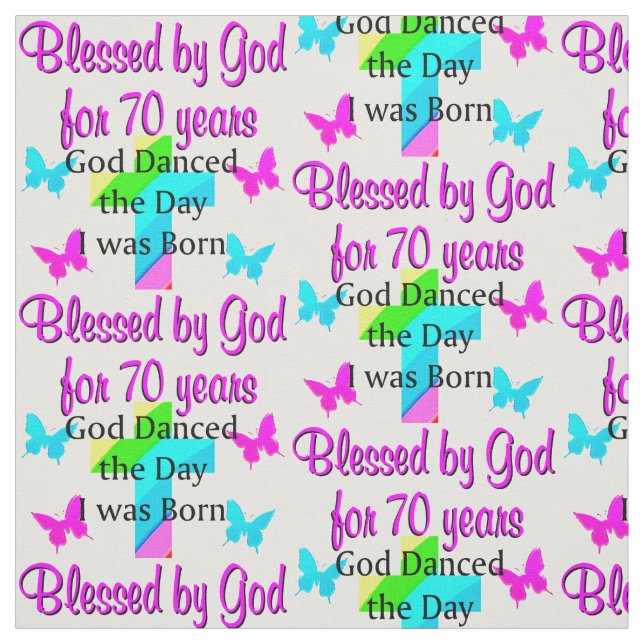 TECIDO ANIVERSÁRIO DO 70 CRISTÃO (Modelo)