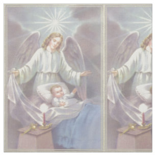 Tecido Anjo-da-guarda com criança