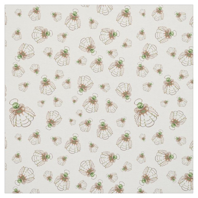 Tecido Anjo de bronze do Natal do teste padrão sem emenda (Modelo)