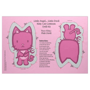 Tecido Anjo pequeno… jogo pequeno da boneca do gato do