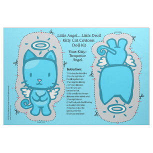 Tecido Anjo pequeno… jogo pequeno da boneca do gato do