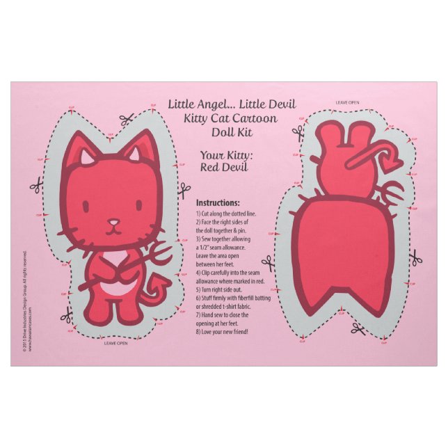 Tecido Anjo pequeno… jogo pequeno da boneca do gato do (Fat Quarter)