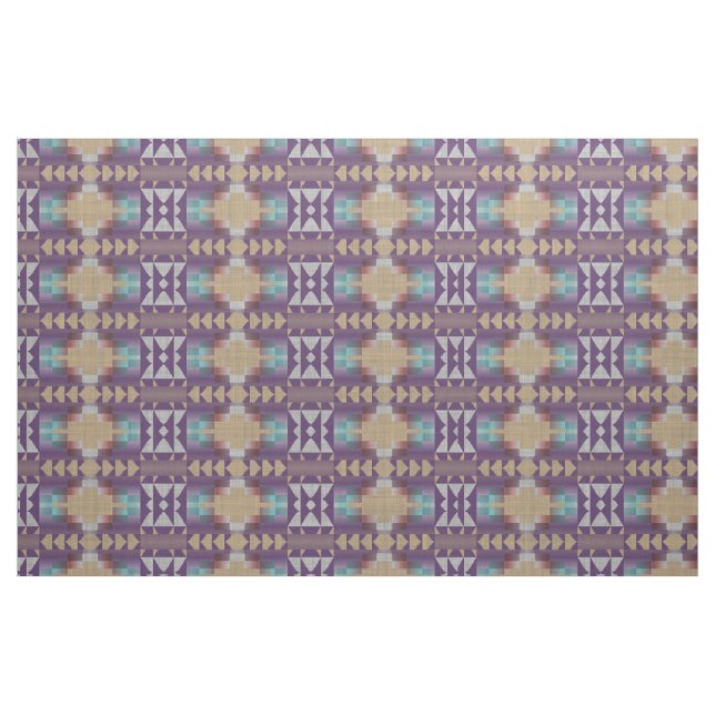 Tecido Aparência Eólica Púrpura Aqua Turquesa Beige Verme (Fat Quarter)