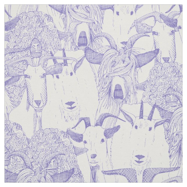 Tecido apenas cabras violeta branco (Modelo)