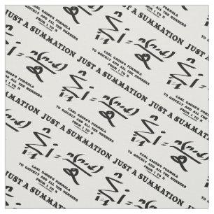 Tecido Apenas uma fórmula do gauss de Carl da equação 