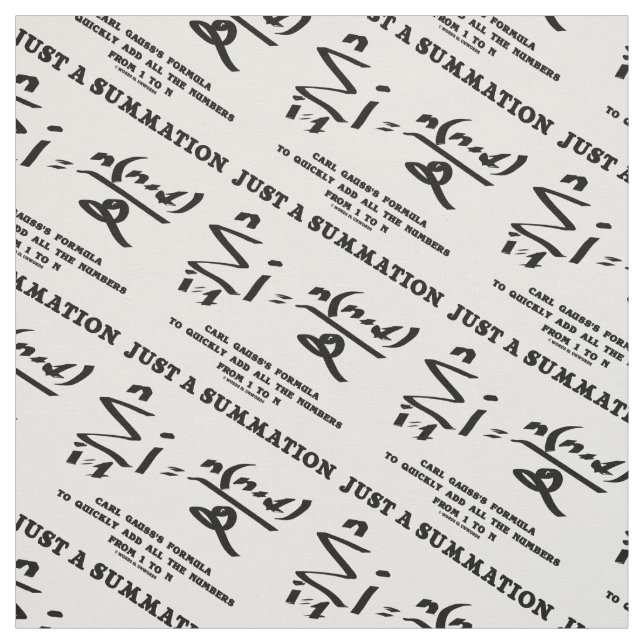 Tecido Apenas uma fórmula do gauss de Carl da equação da (Modelo)