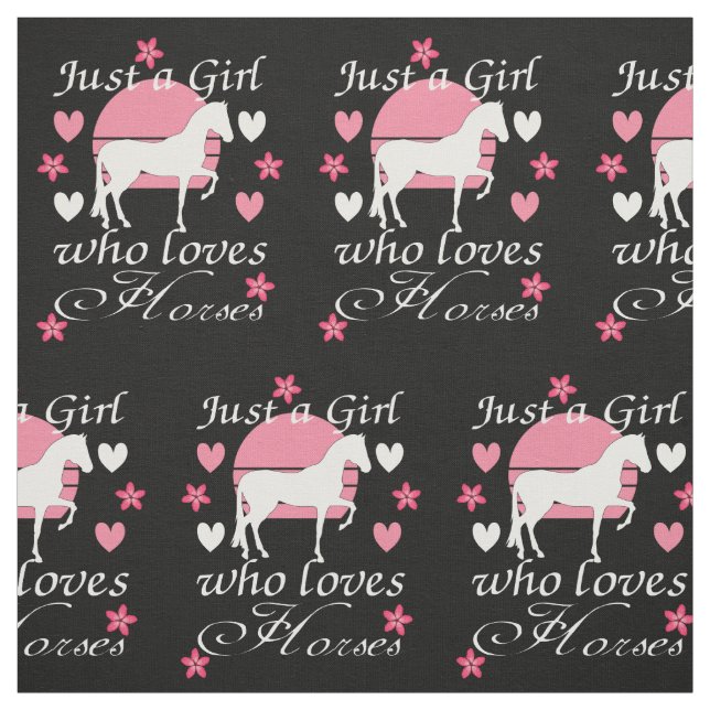 Tecido Apenas Uma Menina Que Ama Cavalos (Modelo)