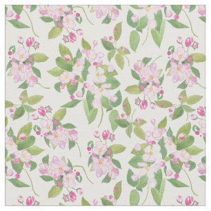 Tecido Apple cor-de-rosa bonito floresce no fundo branco