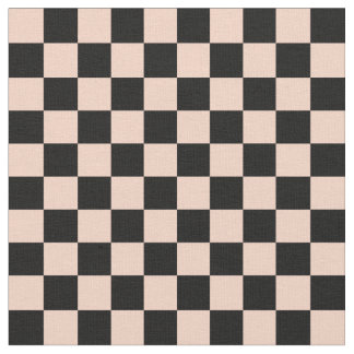 Tecido Apricot & Black Checkerboard