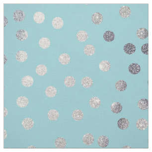 Tecido Aqua Blue e Silver Glitter Pontos de Cidade