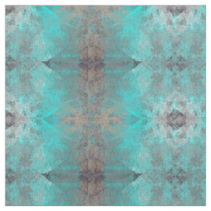 Tecido Aqua Blue Turquoise e Motif Cinza