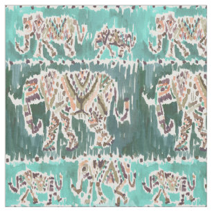 Tecido Aqua Boho dos INTELECTUAIS do ELEFANTE tribal
