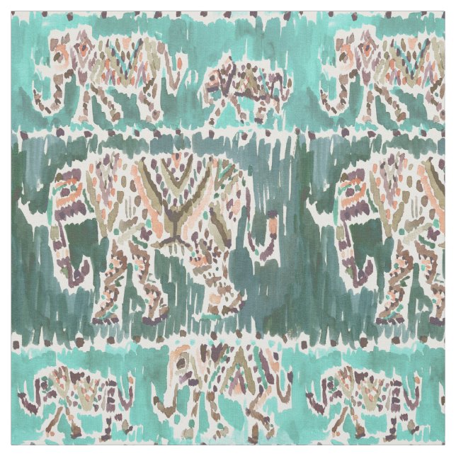 Tecido Aqua Boho dos INTELECTUAIS do ELEFANTE tribal (Modelo)