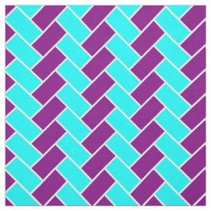 Tecido Aqua e Herringbone roxo