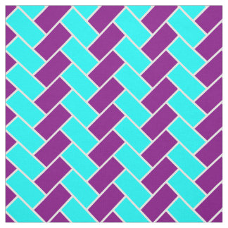 Tecido Aqua e Herringbone roxo