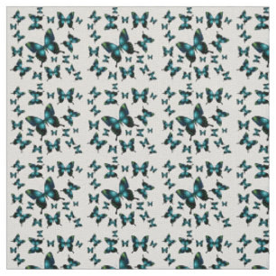 Tecido Aqua Elegant Whimsical Butterflies