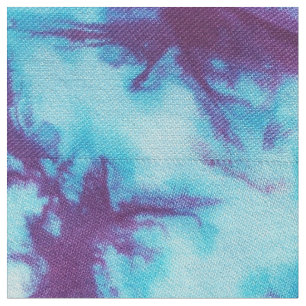 Tecido Aqua & Laço-Tintura roxa do caleidoscópio