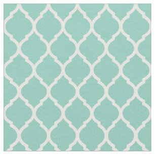 Tecido Aqua Marroquino Quatrefoil