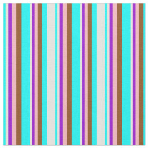 Tecido Aqua, Mint Cream, Violeta Escuro, Rosas claro e Ca
