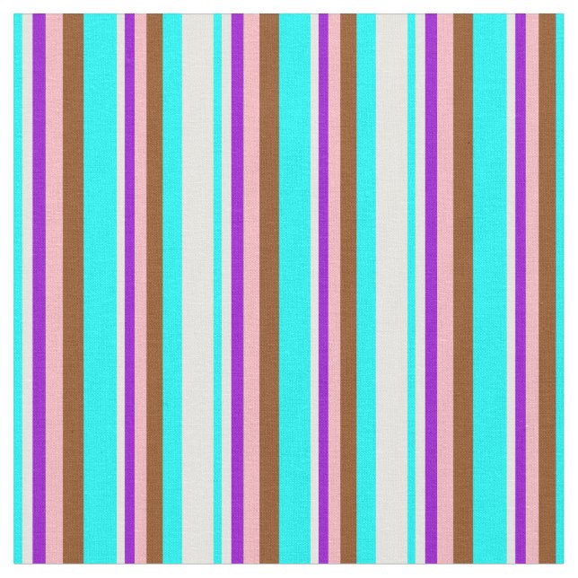 Tecido Aqua, Mint Cream, Violeta Escuro, Rosas claro e Ca (Detalhe)