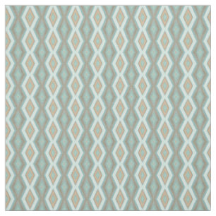 Tecido Aqua Turquesa Azul Verde Marrom Quadrados Tribais