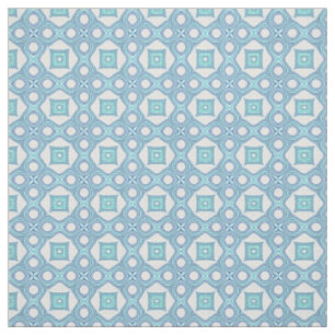 Tecido Aqua Turquesa Azul Verde Padrão Mosaico Étnico