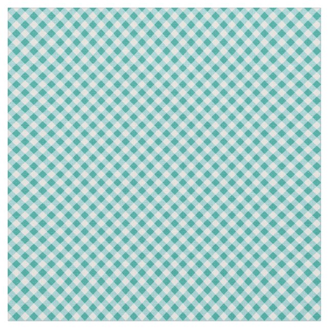 Tecido Aqua White Gingham (Detalhe)