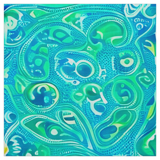 Tecido Aquamarine Arabesque Bohemian Pattern (Modelo)