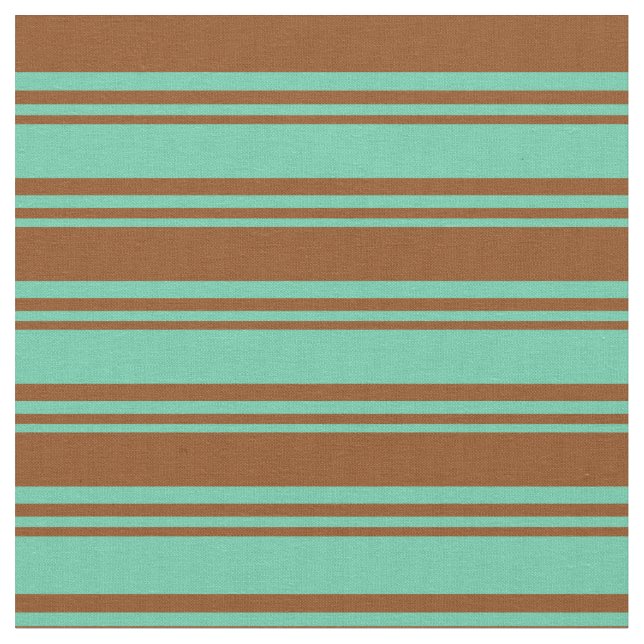 Tecido Aquamarine e Brown Pattern (Detalhe)