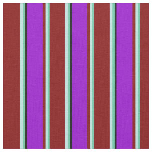 Tecido Aquamarine, Turquesa, Maroon, Violeta Escura e Pre