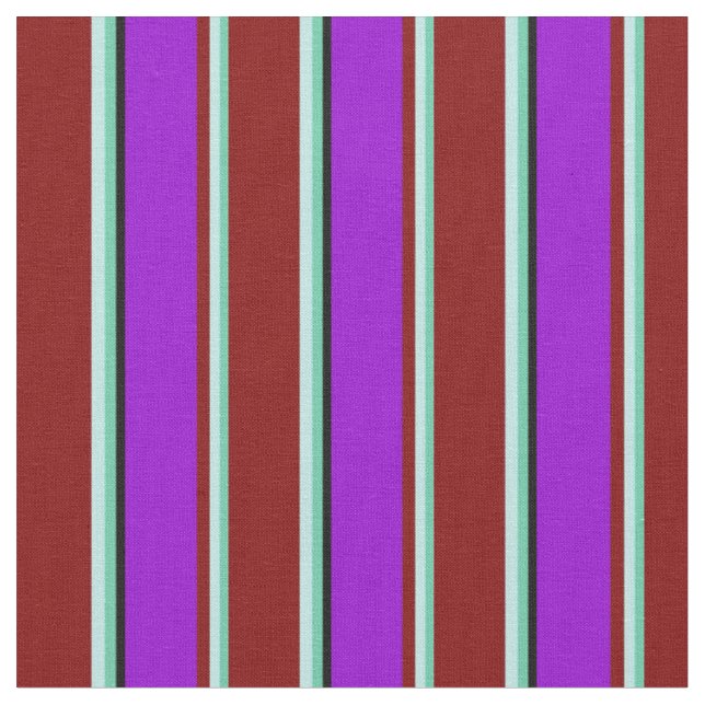 Tecido Aquamarine, Turquesa, Maroon, Violeta Escura e Pre (Detalhe)
