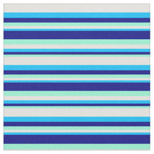 Tecido Aquamarino, Azul, Azul Céu Profundo e Ciano Claro