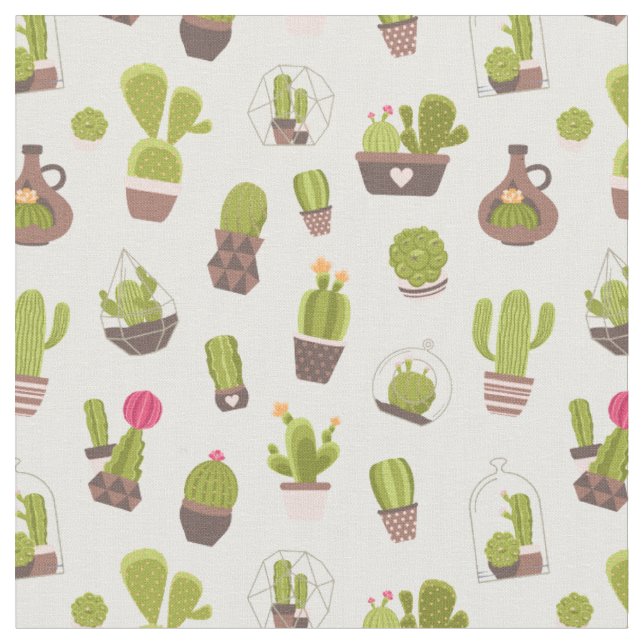 Tecido Aquarela Cactus (Detalhe)