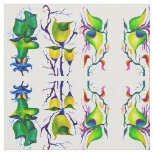 Tecido Aquarela Floral Linda Cores Verdes