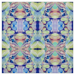 Tecido Aquarela Multicolor Vibrante Arte Deco Abstrata